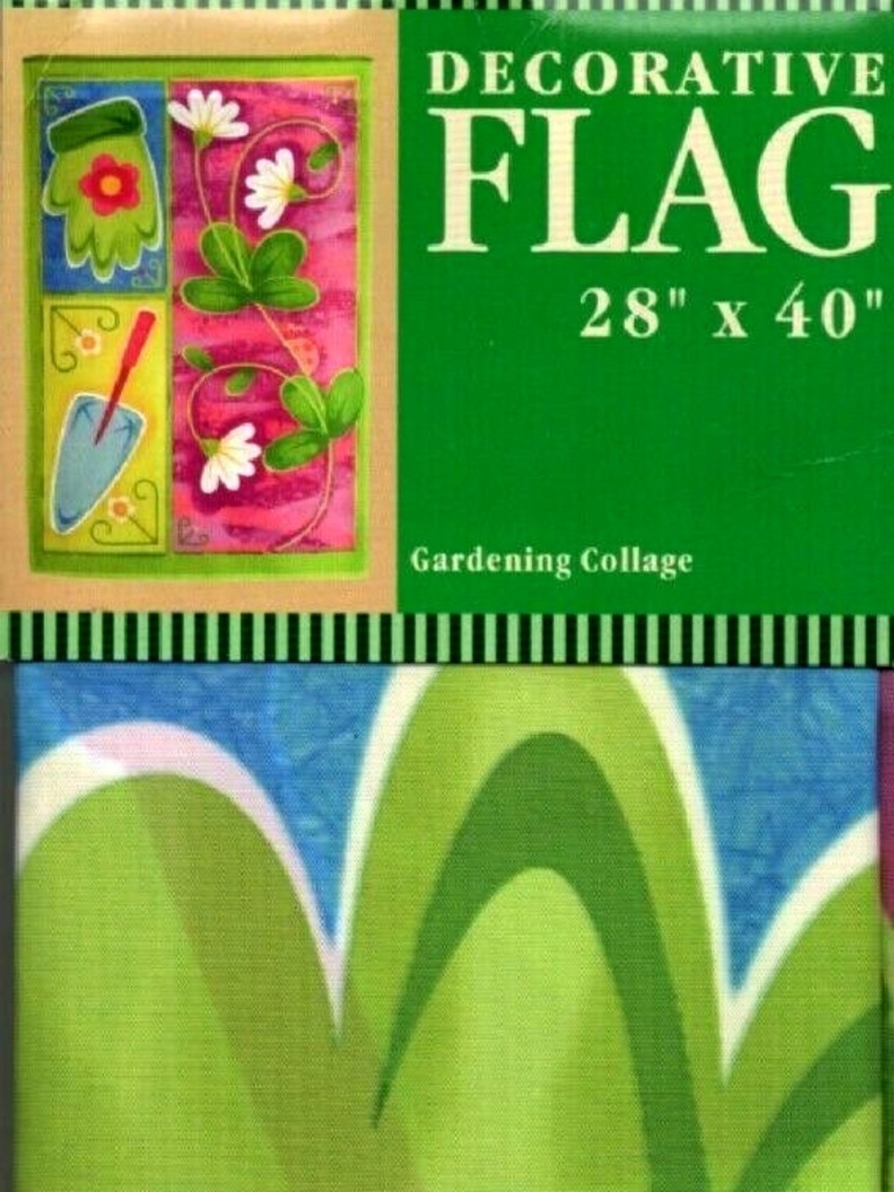 Garden Flag Gardening Tools Collage Flowers Shovel Glove Large House Outdoor NEW